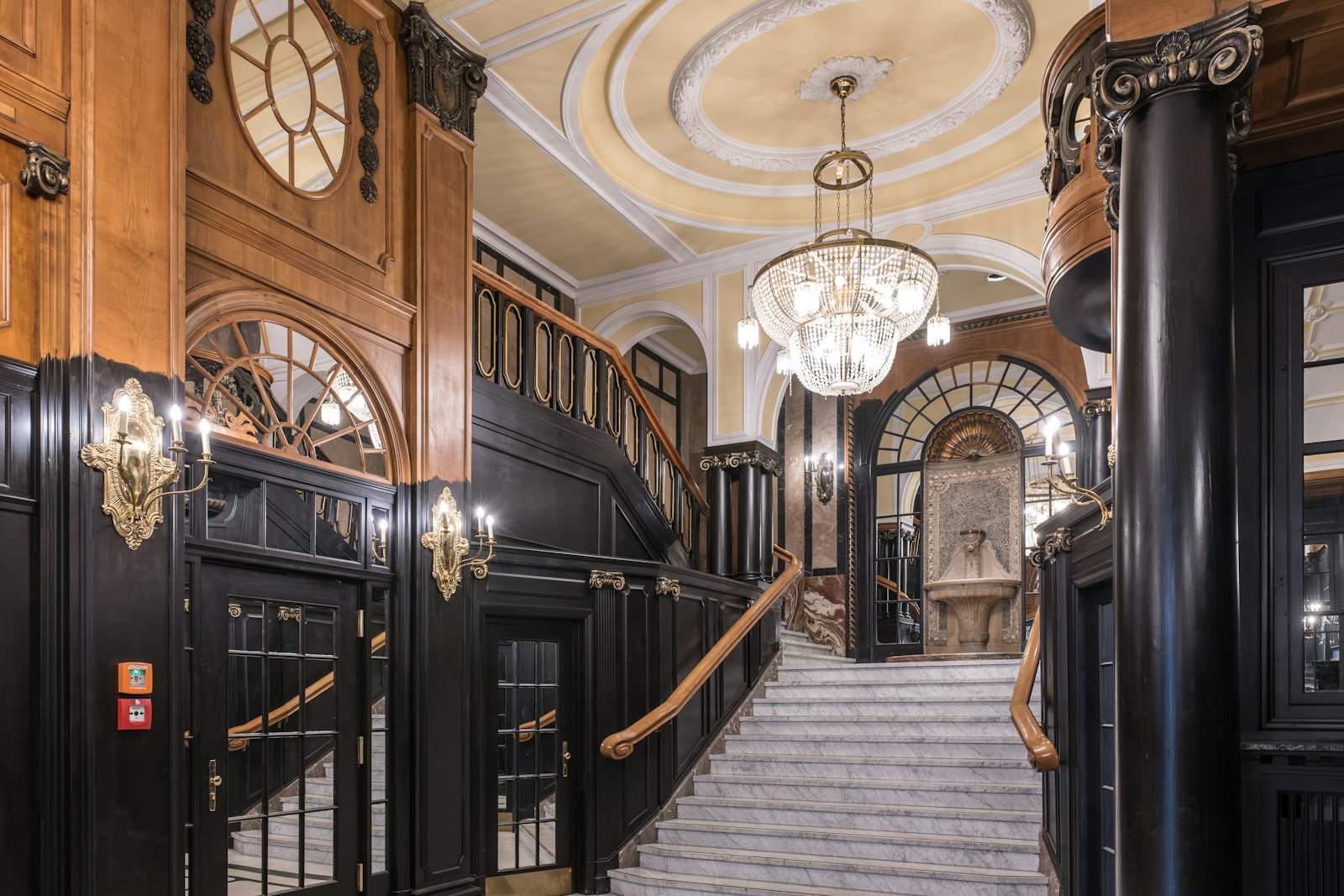 A timeworn architectural staircase